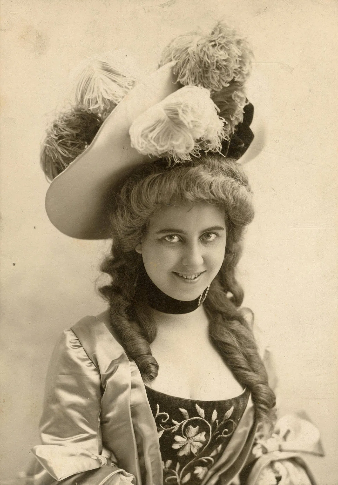 Vintage portrait of a woman in stage costume Vintage portrait of a woman in stage costume